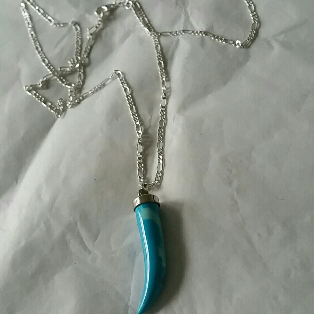 Blue turquoise  Italy horn unisex last one sale - Picture 4 of 4